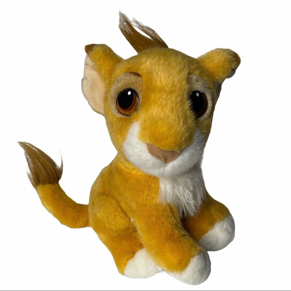 Disney Vintage Purring Simba Cub 10” Plush The Lion King Purrs 1993 Mattel